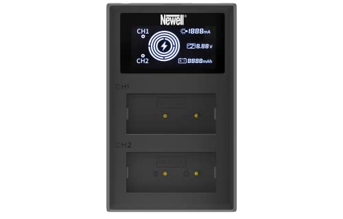 Cargador NP-W126 de batería dual USB-C estación de carga para cámaras fotográficas