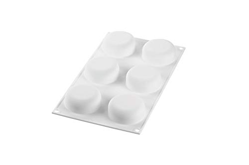 Silikomart"Universo 90" Silicone Mold with 6 Cavities, Each 2.63 Inch Diameter x 1.06 Inch High