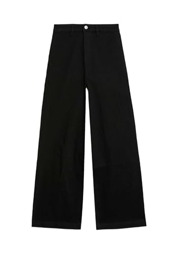 Marks & Spencer Knöchellange Jeans Mit Hohem Bund Und Weitem Bein Damen Schwarz UK 10 (EU 38)