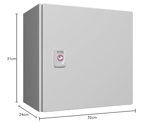 Rittal 1033000 Ax 1033.000 - Armadietto Elettrico 300 X 300 X 210, In Lamiera Di Acciaio, Grigio Chiaro (Ral 7035), 1 Pezzo - 8