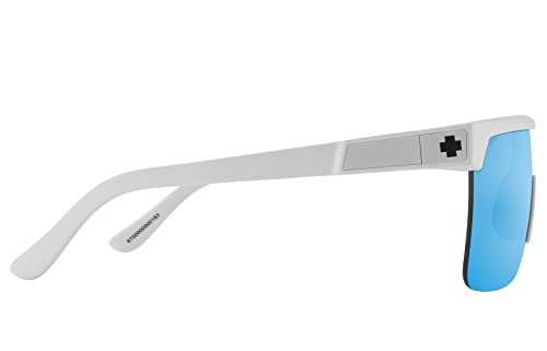 SPY Flynn 5050 Matte White - Happy Boost Polar Ice Blue Mirror4