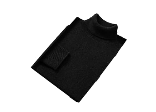 Men Thickened 7-Needle Knitted Sweater Loose High Collar Casual Long Sleeve Solid Knit Sweater