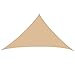GUODIU Voile d'ombrage Triangle Imperméable 4.2x4.2x4.2m Polyester 95% Rayons UV Solaire Auvent avec Acier Inoxydable 304 Kit pour Les Jardins Patios Piscines Aires de Barbecue, Jaune Sable