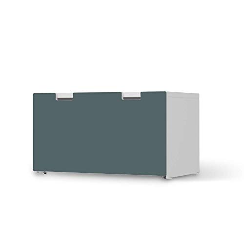 Kinder Möbelfolie - passend für IKEA Stuva Banktruhe I Tolle Kinderzimmer Einrichtung - Möbelsticker für Kinder- und Babyzimmer I Design: Blaugrau Light