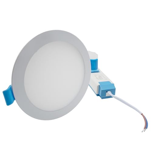 Faretto Rotondo LED 12W Pannello Incasso Cartongesso Ultra Sottile, Alta Resa Luminosa 1200 LM, Luce Diffusa 120 gradi, Foro Incasso 15cm, LED CCT Regolazione della Temperatura Luce da 3000K a 6500K