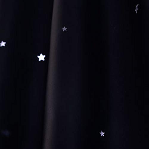 Mosquitera de 4 postes negra con estrellas huecas para dormitorio infantil 7