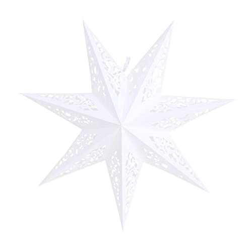 Watreketal Lámpara colgante de papel con forma de estrella LED de ocho ángulos