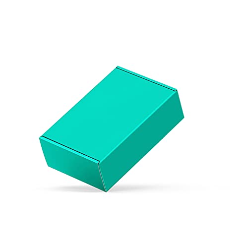 Image of 50 Pack 4 inchx6 inchx2 inch Shipping Boxes, Corrugated Cardboard Small Box Mailer, Shipping Boxes for Small Business for Gift Packing- TONESPAC (4 inchx6 inchx2 inch, Teal)