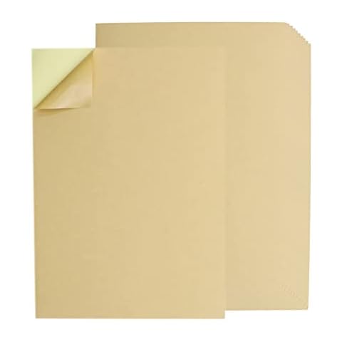 SAFYY 100 Sheets Kraft Sticker Paper Cover