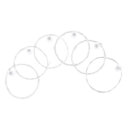 Yardwe Long-lasting Guitar Strings 6pcs Acoustic Guitar Strings Comfortable Balance Beautiful Sounds