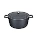 MasterClass MCMCRD24 - Casseruola leggera con coperchio, in alluminio pressofuso, nero, 4 litri/24 cm