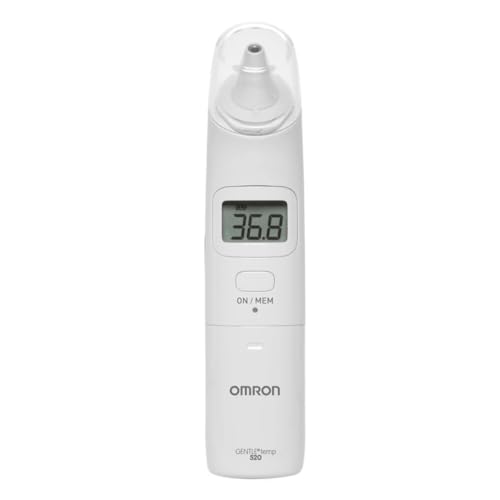 OMRON GentleTemp 520 Digital Ear Thermometer - Accurate Readings in Celsius and Fahrenheit with Large Easy-to-Read Display - White