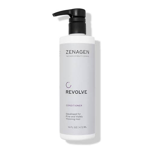 ZENAGEN Revolve Conditioner (Unisex) - Supports Scalp Health & Appearance of Fuller, Healthier Hair, Developed for Fine & Visibly Thinning Hair, Plant-Based, Color-Safe, Vegan, 473 mL - 16 oz