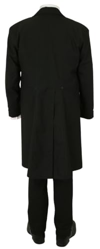 Historical Emporium Men's Emerson Herringbone Wool Blend Frock Coat4