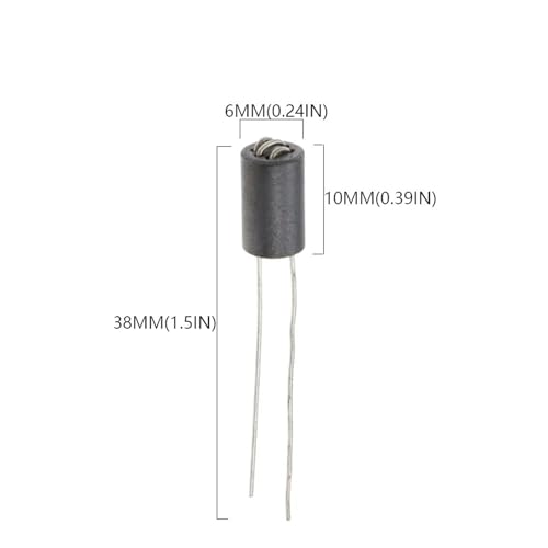 10Pcs 6X10MM Lead Dia 0.8MM 3T Axial Lead 6 Channel Ferrite Beads Inductors for Easy Plug