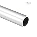 DMiotech (30mm OD x 24mm ID) 6063 Aluminum Round Tube 150mm Length Industry Metal Tubing for Machinery Frame Construction DIY Projects