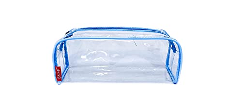 Image of iShine Multipurpose Travel Morning Zipper Pouch for Men and Women Transparent Medium (Pack of 1, Navy Blue)