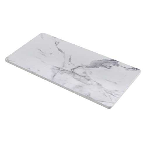 SANODESK Universal Tabletop 48x24x1 Thickness One-Piece Table Top Rectangular Particle Board for Standing Desk and Home Office Countertop DIY Marble Grey Desk Top