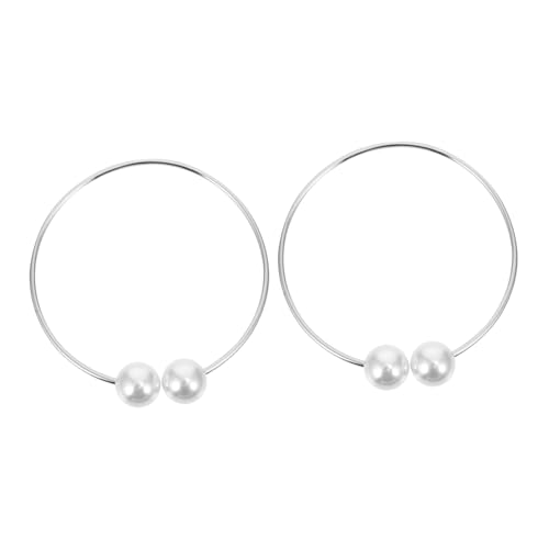 Cabilock 2pcs Adjustable Pearl Curtain Tiebacks Elegant Holdbacks for Home for Windows Versatile Design for Various Settings for Housewarming