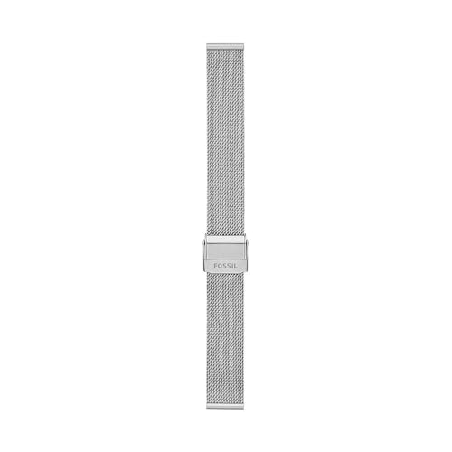 Fossil Women's Watch Band, 16mm Stainless Steel Strap, Silver, One Size, Modern