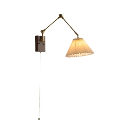 Applique rétro ZR98US en tissu plissé avec long bras de lecture pour tête de lit