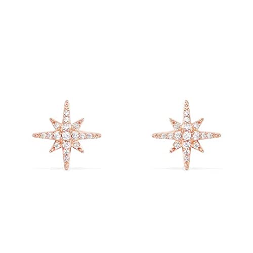 Orecchini a Bottone con Diamanti a Forma di Stella Orecchini da Sposa per Feste al 100% per Gioielli da Sposa da Donna