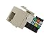Leviton 41106-RT6 Voice Grade QuickPort Connector, Light Almond