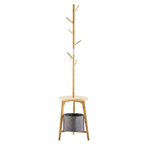 WDCDYQDH Perchero de pie, Perchero Vertical para Dormitorio, Perchero de Esquina de Suelo a Techo para el hogar, con 6 Ganchos para Colocar Bolsos, Bufandas y Sombreros (Color: B) (A)