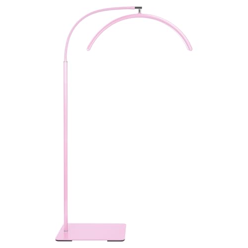 Image of Half Moon LED Floor Light - Professional Shadow-Free, Dimmable Lamp | for Lash Techs, Estheticians & Tattoo Artists | Eyelash Extensions, Nail Art, Home & Office (Pink)