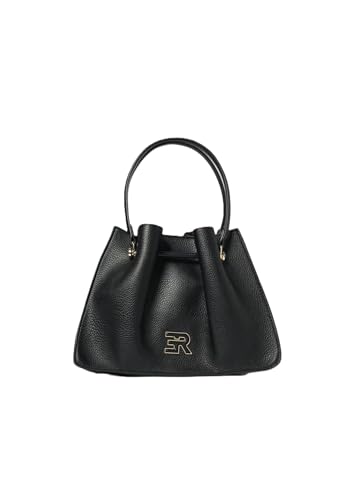 Sac Anora Ermanno Firenze noir petit tote bag au design géométrique