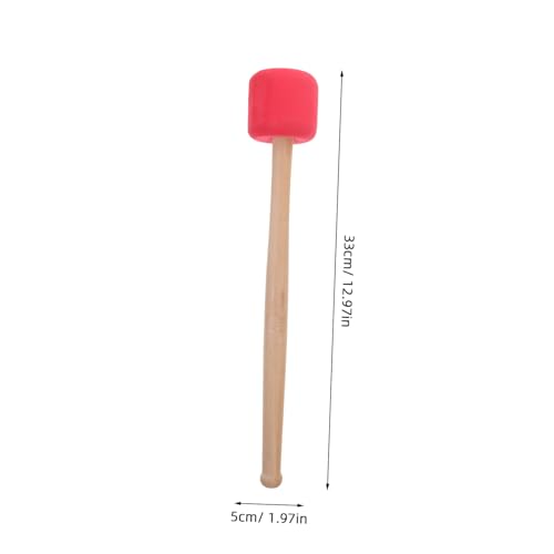 Baqueta para Batería Mallet de Madera con Cabeza de Espuma Roja miniatura 2