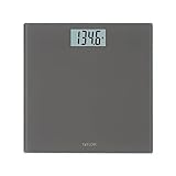 Taylor Digital Scales for Body Weight, Highly Accurate 400 LB Capacity, Auto On and Off Scale, 11.8 x 11.8 Inches, Charcoal Grey
