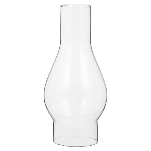 TOYANDONA Cheminée De Lampe À Pétrole En Verre Transparent 6.50 X 3.00 Pouces Abat-Jour Résistant Vent Pour Lampe À Huile Ambiance Chaleureuse Décoration...