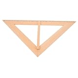 ZUNOXAZ Regla De Madera para Docentes Triángulo Isósceles Grande para Medición Herramienta Reutilizable para Enseñanza Geométrica Aula