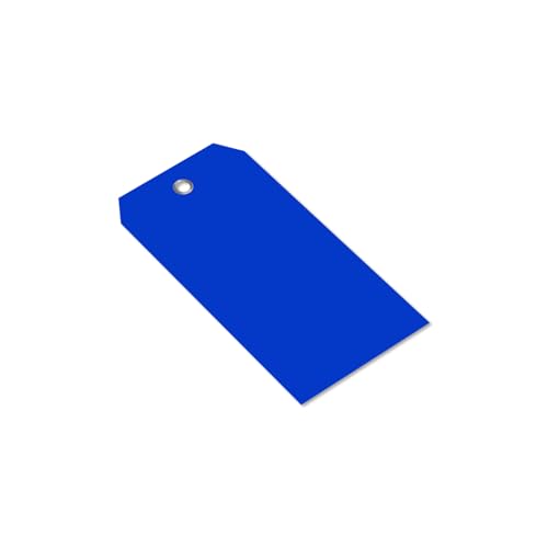 Etiquetas de plástico azul SmartSign impermeables y a prueba de desgarros de 10 mil