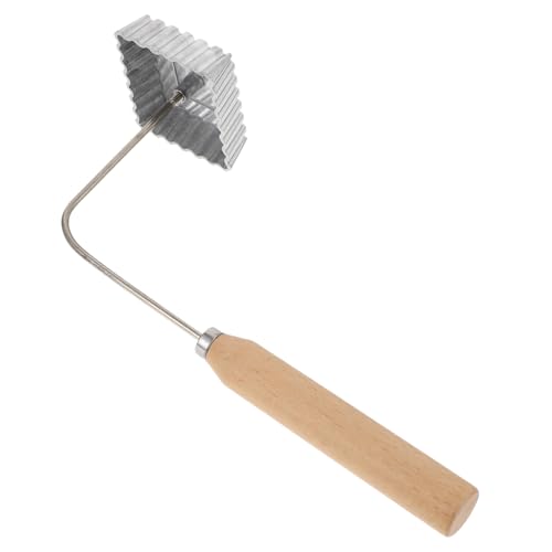 TOYANDONA Molde para Snacks Fritos Antiadherente con Mango de Madera Seguro y Ligero para Uso Doméstico Cocina Fácil de Limpiar y Almacenar para Repostería y Aperitivos Caseros