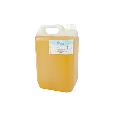 The Soapery - Huile de son de riz raffinée 5 litres – 100 % pure et naturelle – Huile de support pour massage et soins de la peau