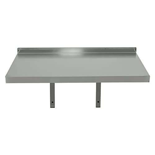 TAIMIKO Estantería de pared de acero inoxidable, estante flotante fijo para almacenamiento, cocina, estante decorativo para dormitorio, salón, restaurante, pasillo (80 x 30 cm)