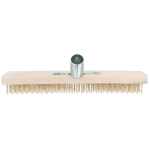OSALADI Brosse Anti-Mousse en Acier Galvanisé Cuivré 30 CM sans Manche Brosse de Nettoyage pour Jardin et Extérieur Enlever Mousse et Saleté sur Sols et Surfaces Dures