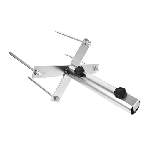 NOLITOY Soporte Desmontable para Sombrilla de Jardín Hierro Robusto Anclaje Fijo para Parasol de Exterior Estaca Portátil para Playa y Terraza Accesorio Resistente para Viento