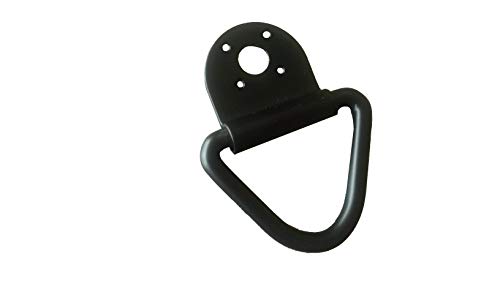(10) ¼” Steel Triangle D-Ring with bolt on Bracket Cargo Tie-Down Anchors, Black Steel V-Ring Bolt on Trailer Anchor, Mount Pan Fitting Tie Down for Trailers, Trucks Boot and Warehouses 10001160-10