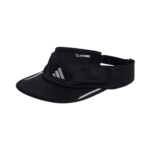 Viseira Adidas Corrida AEROREADY CLIMACOOL Unissex Cor Preto com Logo Refretivo - Tamanho: Único