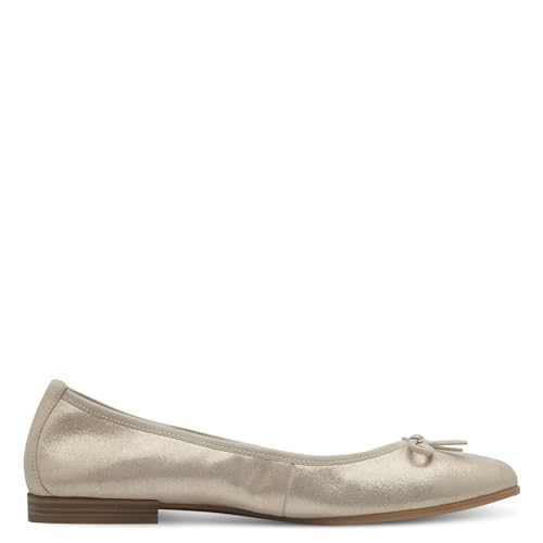 Tamaris Damen Klassische Ballerinas, Frauen Flats,Slip-ons,klassisch elegant,Ballerinen,Pumps,Halbschuhe,Sommerschuhe,Slipper,Champagne… – Ansicht 2