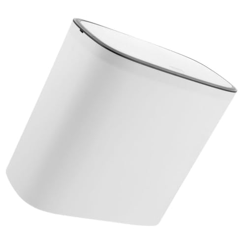 Poubelle cuisine 12l Alipis en plastique blanc design simple avec couvercle