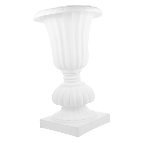 VINTORKY 1pièce Pot De Fleurs Décoratif Plastique Vase Résine De Style Rétro pour Maison Jardin Et Balcon Blanc