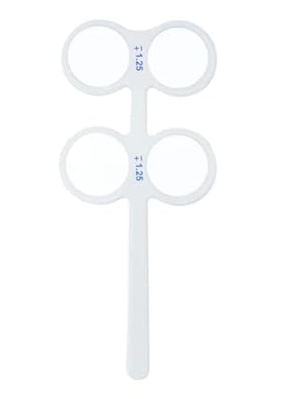 Optical Fixed Flipper Plastic Lens,Optical Lens,Optical Flipper Plastic Optometry Flip Lens,Use for Near Vision Amblyopia Confirmation Test 1.25