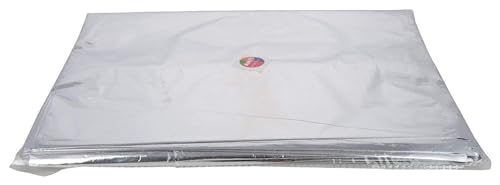 Amit Marketing Silver Foil Bag Aluminium Plastic Pouches Bags, Multipurpose for Tea, Coffee, Grocery, Packaging Metalized Hot/Dry Foods, Parcel Bags, Biryani Pouch (9 x 12 Size, Pack of 100 Pcs, 1 KG)