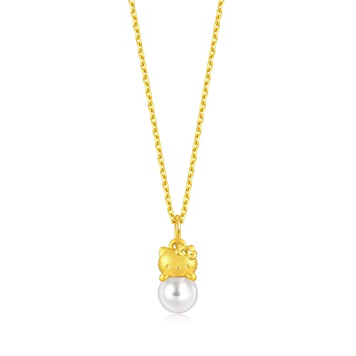 Chow Sang Sang Sanrio 999 24K Solid Gold Hello Kitty With Pearl Pendant For Women And Girls 92615P | [Not Include The Necklace] #TOP1