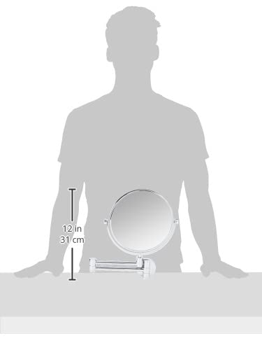 Smedbo Outline Lite Make Up Spiegel Met Zuignap ABS Spiegelglas 12x Vergrotend 9cm Zilver Smedbo Outline Lite Make Up Spiegel Met Zuignap ABS Spiegelglas 12x Vergrotend 9cm Zilver