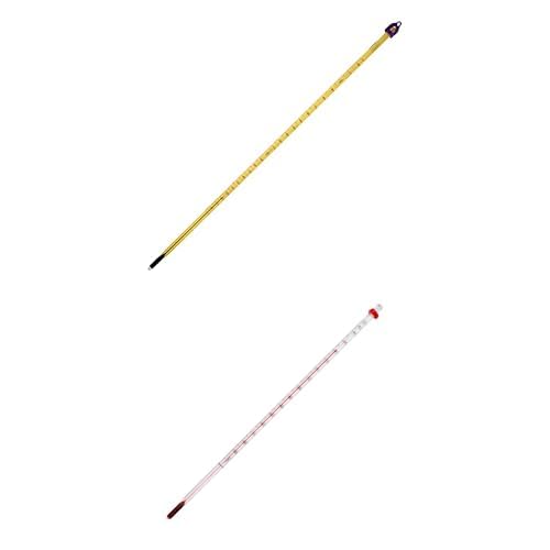 SP Bel-Art Bundle of 2 – H-B Easy-Read Thermometer (-10 to 225°C, Total Immersion) + H-B DURAC General Purpose Thermometer (-20 to 150°C, Total Immersion), Environmentally Friendly, Lab Use